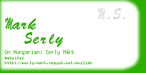 mark serly business card