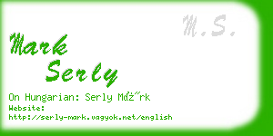 mark serly business card